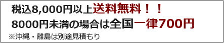 税込8,000円以上送料無料！！