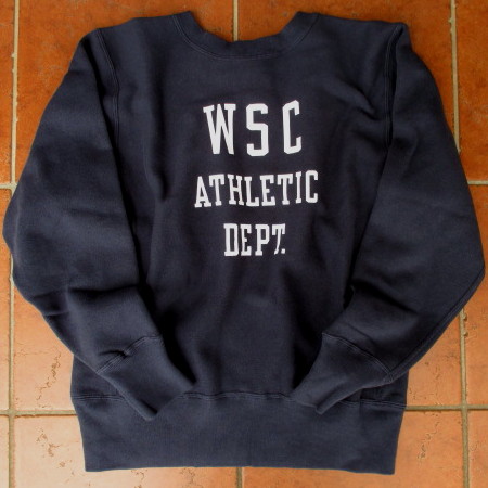 リバースウィーブChampion 復刻 WSC 青タグ LWSCATHLETICDEPT - スウェット